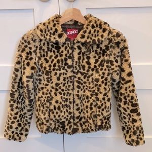 Leopard Print Fur Coat 🐆 - girls size 7/8